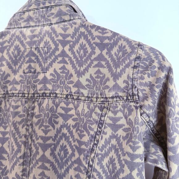 Abercrombie & Fitch Jacket XS Field Utility Floral Camo Green Cotton Distressed - Picture 16 of 16